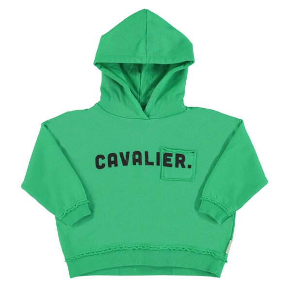 Hoodie Green cavalier print piupiuchick 1