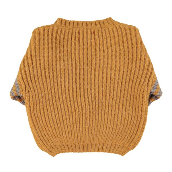 Knitted sweater Camel & grey stripes piupiuchick 2