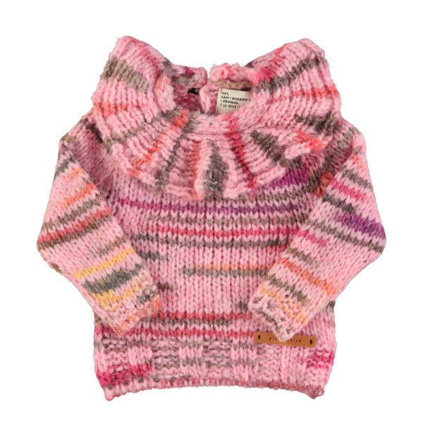 Knitted sweater collar Multicolor pink piupiuchick baby 1