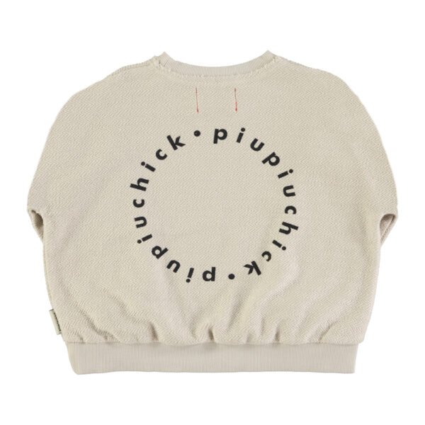 Logo sweatshirt Ecru piupiuchick 2