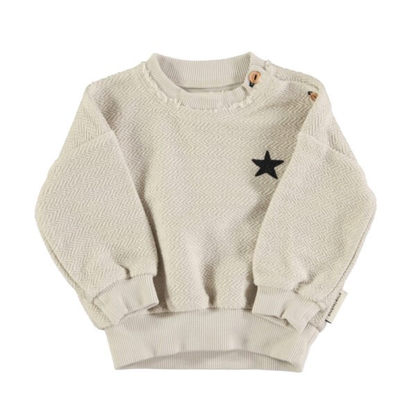 Logo sweatshirt Ecru piupiuchick baby 1