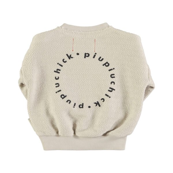 Logo sweatshirt Ecru piupiuchick baby 2