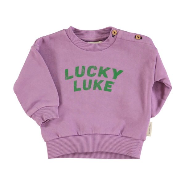 Sweatshirt Mauve lucky luke print piupiuchick baby 1