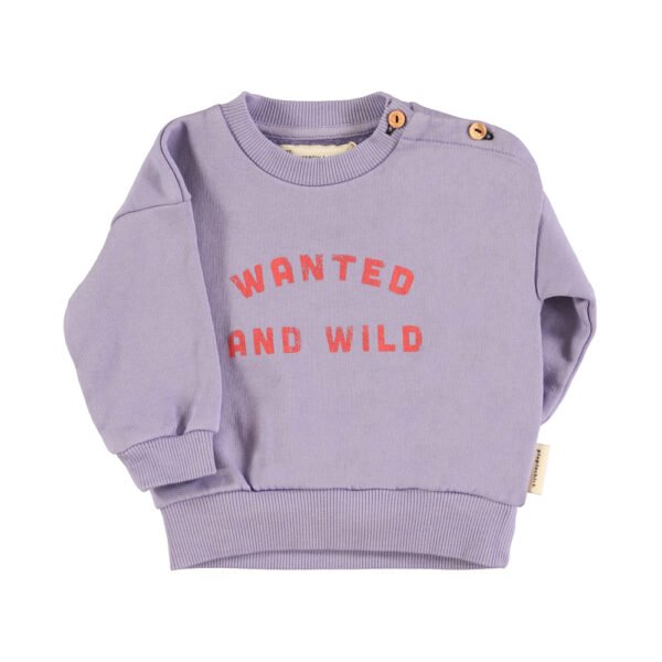 Sweatshirt Purple wanted & wild print piupiuchick baby 1